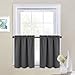 NICETOWN Short Curtains for RV Camper Blackout Small Curtain Tiers for Kitchen Over Sink Rod Pocket Thermal Insulated Window Covering for Cafe/Basement (29