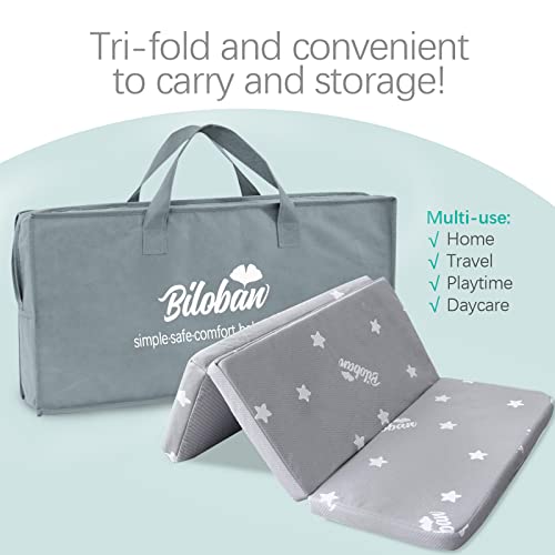Trifold Pack and Play Mattress Topper 38" x 26" Compatible with Graco