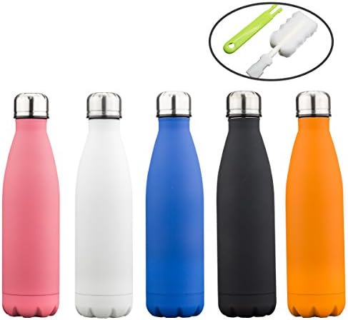 Vacuum Bottle , JELEGANT Stainless Steel Insulated Water Bottles Double Walled Vacuum Cup Thermal Insulation Travel Mug Keep for Hot &amp; Cold Drinks Perfect for Sports Camping Hiking Cycling [Black]