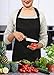 Ruvanti 2 Pack Durable Professional Grade Black Aprons for Men/Women.Adjustable Neck Strap and Size M to XXL(Large 34