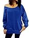 LYXIOF Womens Off Shoulder Sweatshirt Slouchy Shirts Sexy Long Sleeve Pullover Tops