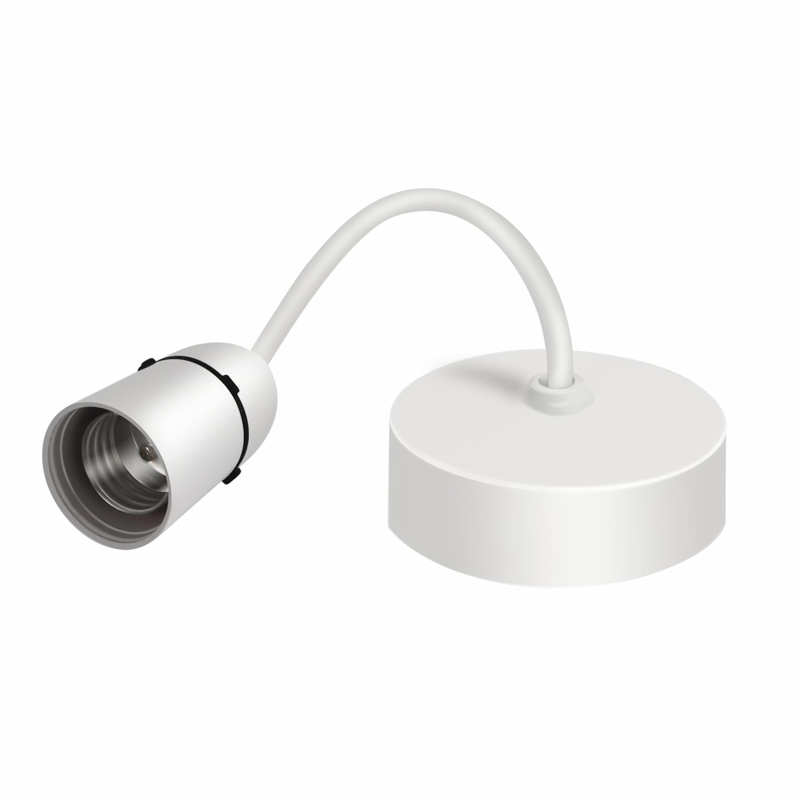 Caldarax Ceiling Pendant Light Fitting, E27 Lamp Holder, 6”(150mm), White Plastic Light Bulb Holder, Ceiling Rose for Kitchen Island Living Room Bedroom Dinning Room Lightings