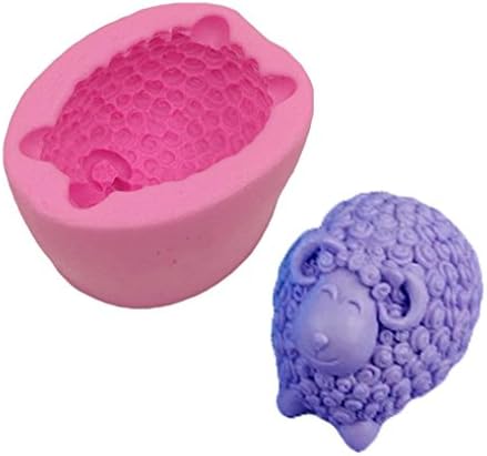 WYFC 3D mould lambs sheep the sheep chocolate fondant cake DIY decorative handmade soap baking silicone mold , b