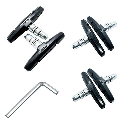 CousDUoBe V-Bike Brake Pads, Coordinates with Hex Nuts,Spacers and Installation Tools,Applicable to All Mountain/Road V- Bike brakepads (70mm)