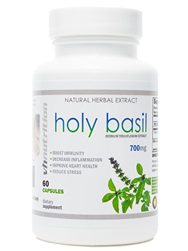 Holy Basil | 700mg 60 Capsules | Ocimum tenuiflorum Extract | 60 Day Supply Holy Basil | 700mg 60 Capsules | Ocimum tenuiflorum Extract | 60 Day Supply