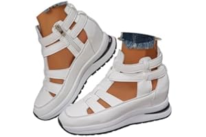 2026 New Side Zipper Comfortable Lightweight Wedge Sandals Women's Closed Toe Wedge Sandals Orthopedic Sneakers