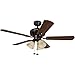Honeywell Springhill 44-Inch Ceiling Fan with 3 Sunset Shade Lights, Five Reversible Cimarron/Ironwood Blades, Oil-Rubbed Bronze