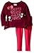 Kidtopia Girls' 2pc Set-Long Sleeve Lace Side Crown with Pink Jegging