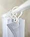 Kenney White Double Shower Curtain Hooks, White, (set of 12 pieces)