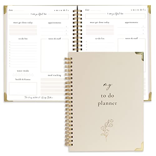 Photo 1 of Beautiful To Do List Notebook - Aesthetic Daily Planner to Easily Organize Your Tasks And Boost Productivity - Stylish Undated Planner And School or Office Supplies For Women