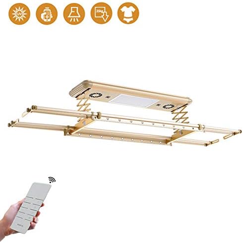 Wall And Ceiling Clothesline/Dryer, Electrical Drying Rack, UV Sterilization/Heatdrying, With Remote Control Non Cluttering [Energy Class A]