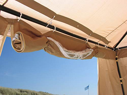 QUICK STAR 2 Seitenteile mit PVC Fenster 300x193 cm für Pavillon Sahara 3x3m Seitenwand Sand – Bild 6