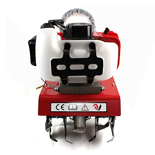 WUPYI Commercial 52cc Gas Powered Mini Tiller Cultivator Farm Plant Garden Yard Lawn Tilling,2HP 2-Stroke,1.45KW - Thumbnail 3