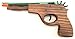 White Fox Toys Wooden Rubber Band Gun Red Bat Enforcer Pistol with Extra Rubber Bands Ammo and Army Men Targets