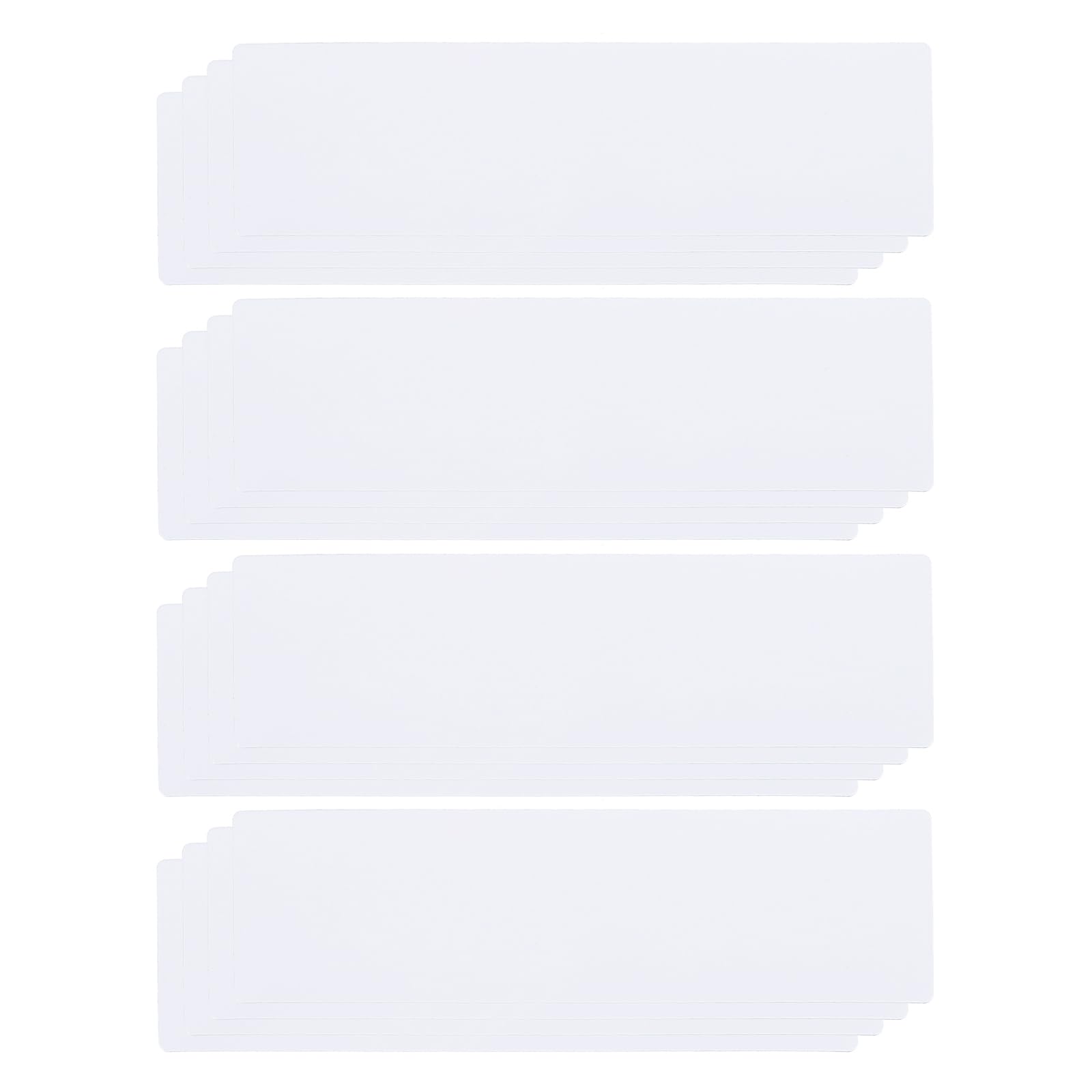 PATIKIL Magnetic Name Tag 8.27x2.3Inch, 16 Pcs Dry Erase Magnet Labels Waterproof Reusable Strips for Classroom Office Refrigerator Home whiteboard, White