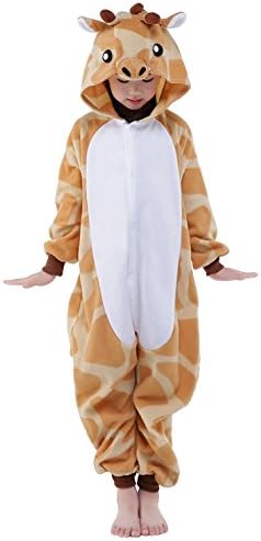 Wapaaw Childrens Onesies Animal Cosplay Costume Kids Boys Girls Homewear Kigurumi Pajamas Halloween Costumes (115#(51.2-55.1in), Giraffe)
