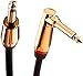 Monster Rock Instrument Cable (12 feet/3.65 Meters) - Angled to Straight 1/4” Plugs