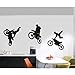 Motocross Wall Decals Motocross Graphic Extreme Sport Silhouette Removable Wall Art DIY Vinyl Wall Sticker