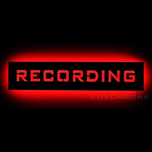 Recording Warning Lighted Sign - LED Backlit On Air Sign for Recording Studios