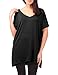TWINTH Tunic Top Plus Size Colorful Loose Fit Short Sleeve