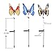SIXBAGIN Outdoor Solar Garden Stake Lights Solar Powered Lights, Multi-color Changing LED Garden Lights, Fiber Optic Butterfly Decorative Lights,Lawn Pathway Walkway Disk Lights (2 PACK)