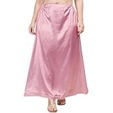 VEDIK SATTVA Women's Clothing Solid Satin Silk Petticoat Solid Soft & Smooth Satin Underskirt Sari