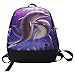 InterestPrint Underwater Two Love Dolphin Purple Casual Backpack College School Bag Travel Daypack
