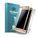 S7 Edge Screen Protector, Klearlook [1Front+1Back] Premium 3D Curved Full Coverage Crystal Clear Tempered Glass Screen Protector + Matt Back PET Film [Gold Frame]