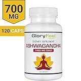 Ashwagandha 1400mg Made with Organic Ashwagandha Root Powder & Black Pepper Extract - 120 Capsules. 100% Pure Ashwagandha Supplement for Stress Relief, Anti-Anxiety & Adrenal, Mood & Thyroid Support