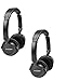 Pair of Two Channel Fold Flat Adjustable Child-Adult Sized Universal Rear Entertainment System Infrared Headphones Wireless IR DVD Player Head Phones for in Car TV Video Audio Listening