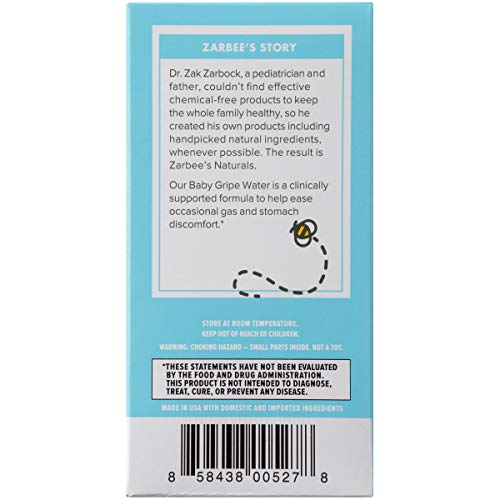 Zarbee's Naturals Baby Gripe Water, Clinically Supported Formula with