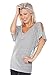 Kavio! Women Snow Jersey V Neck Raglan Dolman Sleeve W. Shoulder Slits