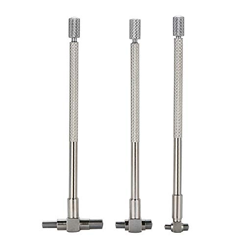 CMrtew 6pcs Telescopic Gauge 8-150mm (5/16"-6") Adjustable Inner Diameter Gauge Carbon Steel Micrometer Measuring Tools Set(Ship from USA) (Silver) - Thumbnail 4