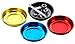 Katzco Magnetic Mini Tray Holders - 4 Pack Multi Color - Use in Garage, Home, Construction - for Nuts, Bolts, Washers, Iron, Nails, Screws, Sockets, Bits, Etc. - 4 Inch Diameter x 1-1/4 Inch Depth