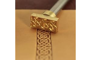 DandS ltd Leather Stamp Tool - Celtic Knot Professional Steel Craft Tool for Leatherworking, Embossing, Carving & Stamping Leather Projects, Belts Wallets & DIY Projects Compatible with Mallet #242BB