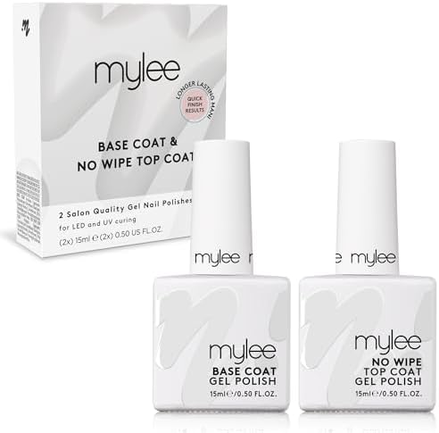 MYLEE Gel Polish Top Base Coat UV LED Soak-Off Nail Art Manicure Pedicure 2x15ml