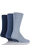 Mens 3 Pair Pringle Dunvegan Comfort Cuff Plain Cotton Socks