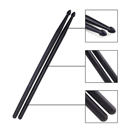 Nylon Drumsticks Set, 5 Pcs Multi-colors Jazz Drum Sticks Non-slip Durable Exercise Musical Instrument Accessories for Kids Professional Lightweight, Fitness Aerobic Workout (A)