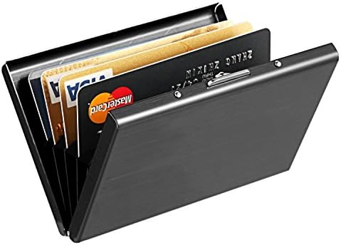 RFID Stainless Steel Blocking Wallet, Professional and Security Business Card Holder For Men &amp; Women, Credit Card Travel Wallets, ID Cards, and Driver License, Universal Cards Book
