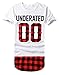 LILBETTER Men's Extended Hip Hop Short Sleeve T Shirt (L, White)