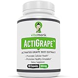 ActiGrape - ACTIVATED Grape Seed Extract Capsules by VitaMonk - Grape Seed Extract 300mg with Bioperine for Superior Absorption - Healthy Blood Circulation - and Circulation Booster