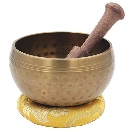 DharmaObjects Tibetan Singing Bowl Hand Hammered with Pad & Striker
