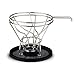 Bolio Pour Over Stainless Steel Coffee Cone Shaped Basket Filter Dripper and Cradle Stand used with Popular V60 Filters like Melitta, Cuisinart, Hario, Chemex – Maximum Flavor Extraction (Vortex 2)