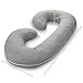 Pharmedoc Pregnancy Pillows, C-Shape Full Body Pillow – Jersey with Bag– Pregnancy Pillows for Sleeping – Body Pillows for Adults, Maternity Pillow and Pregnancy Must Haves