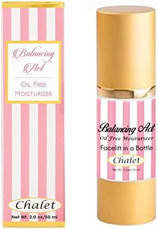 BALANCING ACT - ALMOST ORGANIC light OIL-FREE MOISTURIZER for all skin types. This moisturizer contains hyaluronic acid for effective moisture retention. Contains Aloe, Shea Butter, Cocoa Butter, Cucumber, Rosemary and Green Tea extract. 79% Organic. (calculated as per USDA Organic calculations) Paraben free, cruelty free.