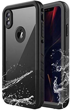 iPhone X Waterproof Case, iPhone Xs Waterproof Case. Built-in Screen Protector, Heavy Duty, Support Wireless Charging, Underwater Case for Apple iPhone X/Xs