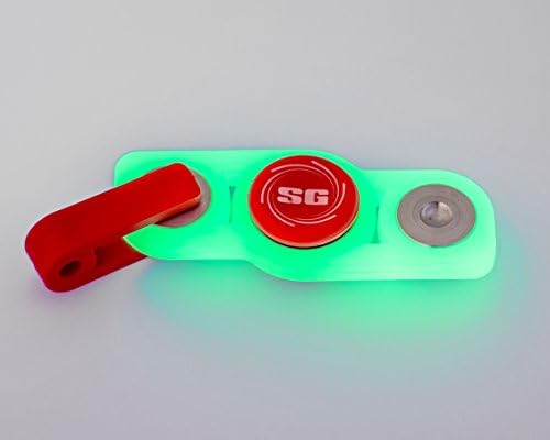 Spin Gadget fidget spinner toy with quick disconnect keychain perfect EDC for ADD ADHD anxiety fidgeting focus and addiction aka fidget gadget or fidget gidget MADE IN THE USA (Glow Neon Red)