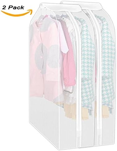 Garment Bag, AOFUL Set of 2 Clothes Cover Bag Suit Bag Hanging Clothes Storage Bag Clothes Dust Cover (19 x23 x39)