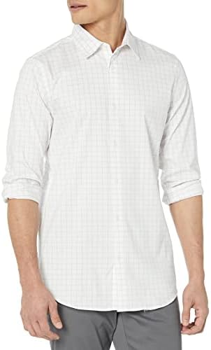 Hat and Beyond Mens Dress Shirts Button Down Long Sleeve Slim Fit - Small /  14-14.5 - 1nr01_Black at Amazon Men's Clothing store