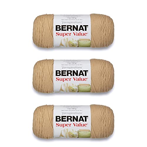 Bernat Super Value Yarn, 3 Pack, Dk Heather 3 Count